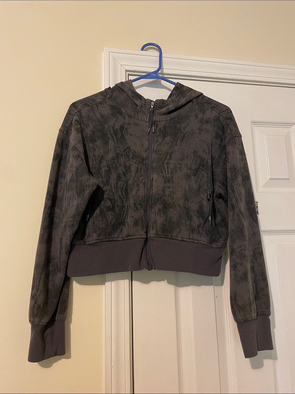 Old Navy Women's Charcoal Heather Zip-Up Hoodie Jacket